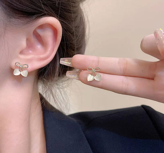 Cherry Pearl Stud Earrings – Minimal & Playful